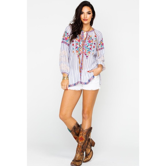 Johnny Was Tops - Johnny Was Allegra Peasant Blouse